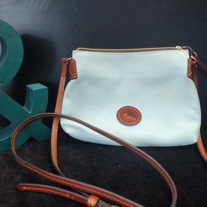 NWT Small Dooney & Bourke crossbody pouchette light blue